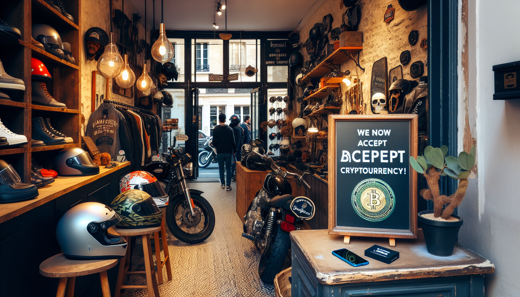 découvrez notre magasin parisien d'accessoires de moto qui s'adapte aux nouvelles tendances en acceptant désormais les paiements en cryptomonnaies. profitez d'une expérience d'achat moderne et sécurisée pour tous vos besoins en motocyclisme.