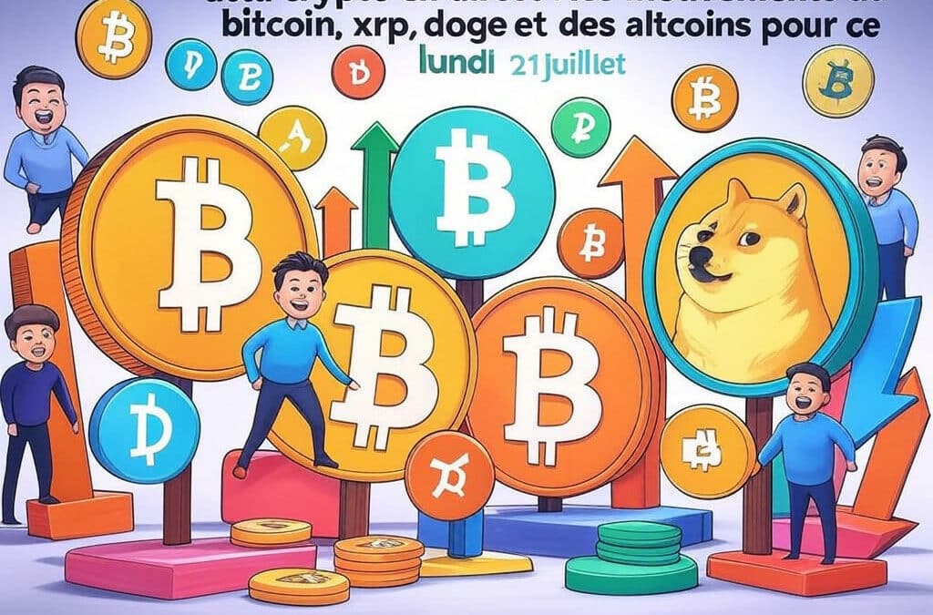 suivez en temps réel les dernières actualités du marché des cryptomonnaies ce lundi 21 juillet. découvrez les mouvements du bitcoin, xrp, doge et d'autres altcoins, ainsi que les analyses et tendances du moment pour rester à jour dans le monde de la crypto.