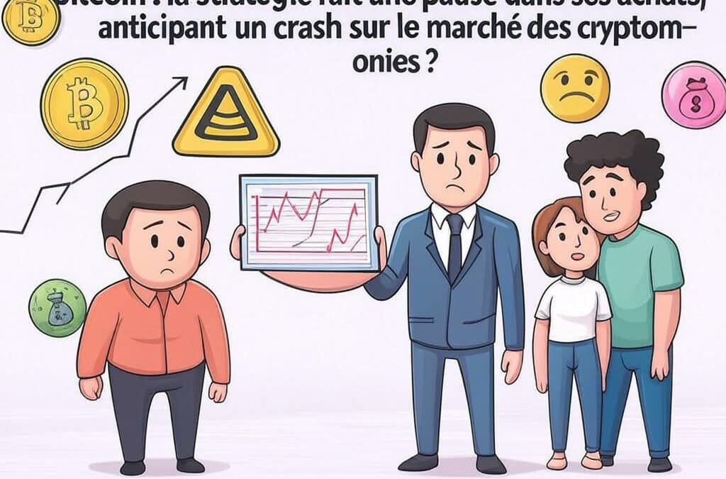 Bitcoin : la stratégie fait une pause dans ses achats, anticipant un crash sur le marché des cryptomonnaies ?