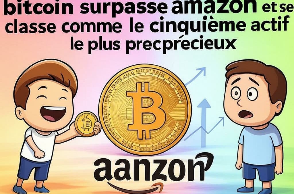 découvrez comment bitcoin a surpassé amazon pour devenir le cinquième actif le plus précieux au monde. analyse des implications et des tendances du marché des cryptomonnaies.