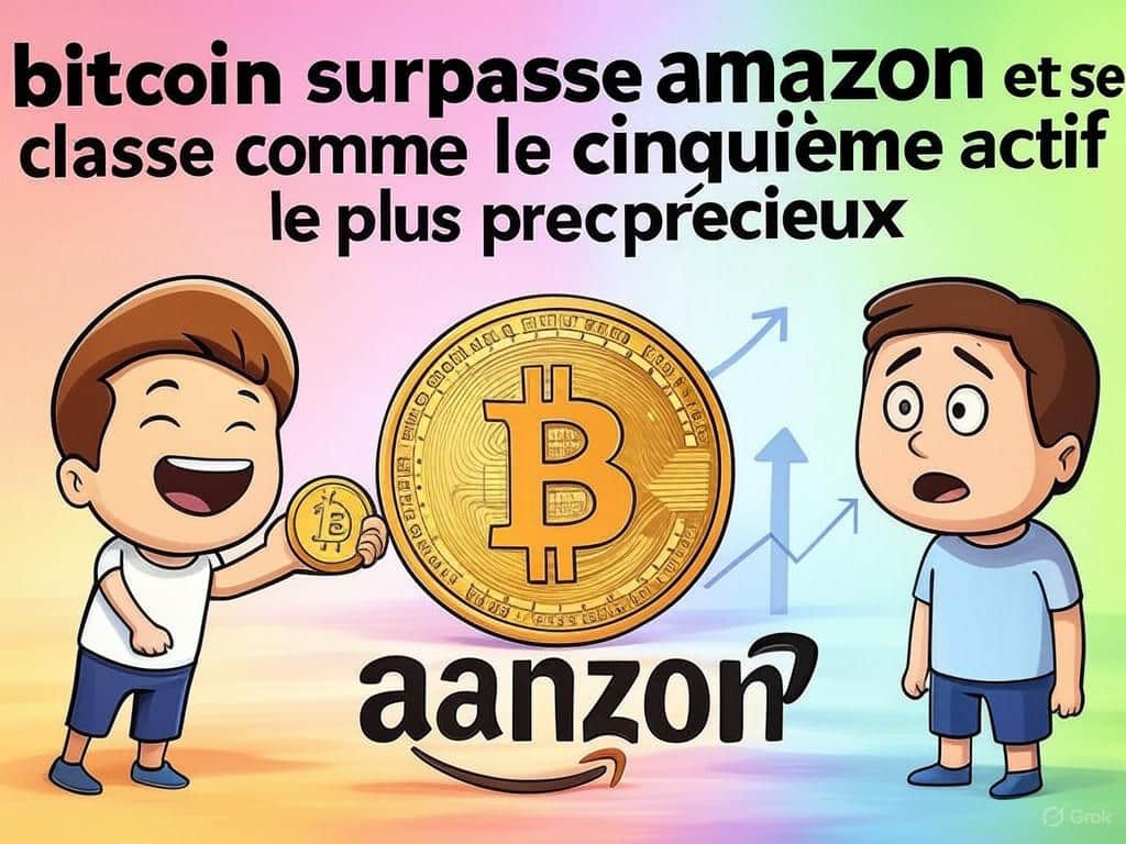 découvrez comment bitcoin a surpassé amazon pour devenir le cinquième actif le plus précieux au monde. analyse des implications et des tendances du marché des cryptomonnaies.