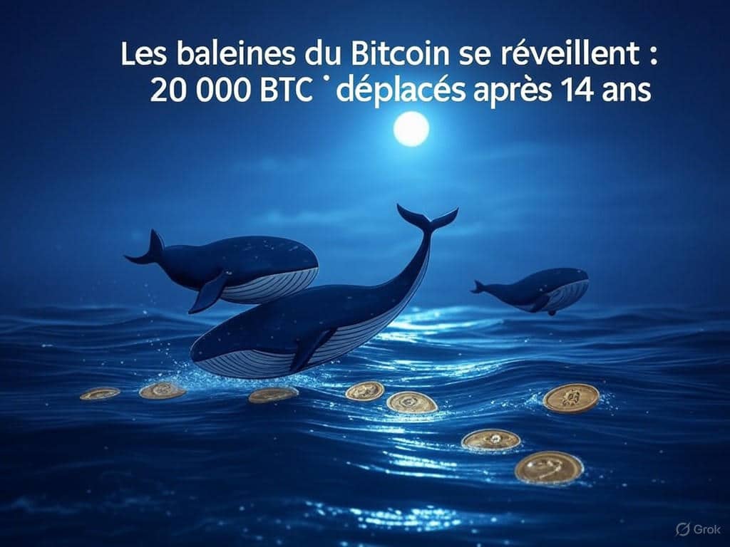 découvrez le phénomène des baleines du bitcoin qui se réveillent après 14 ans d'attente, avec un mouvement impressionnant de 20 000 btc. analysez les implications de cette activité sur le marché des cryptomonnaies et ce que cela pourrait signifier pour l'avenir du bitcoin.