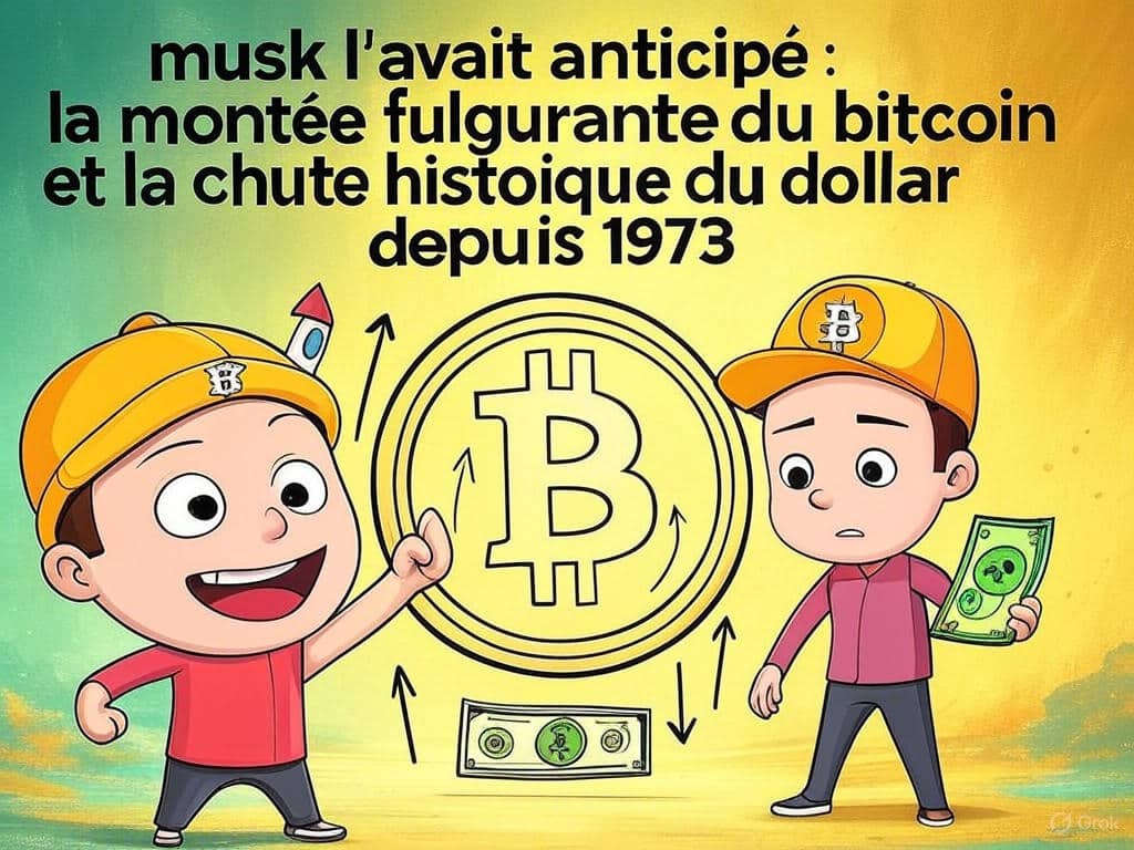 découvrez comment elon musk avait prédit la flambée du bitcoin et l'effondrement sans précédent du dollar depuis 1973. analyse des tendances économiques et perspectives d'avenir sur la cryptomonnaie et la stabilité monétaire.