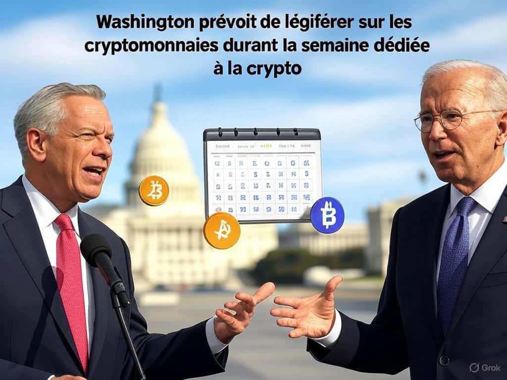 cette semaine, washington s'apprĂȘte Ă introduire des rĂ©glementations sur les cryptomonnaies, marquant une Ă©tape importante pour l'avenir du secteur. dĂ©couvrez les dĂ©tails de cette lĂ©gislation et son impact potentiel sur le marchĂ© des cryptos.