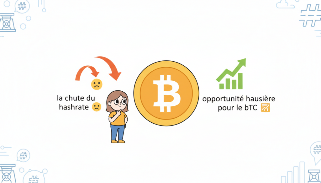 découvrez pourquoi la chute du hashrate pourrait représenter une opportunité haussière pour le bitcoin (btc) et analysez les impacts potentiels sur le marché des cryptomonnaies.