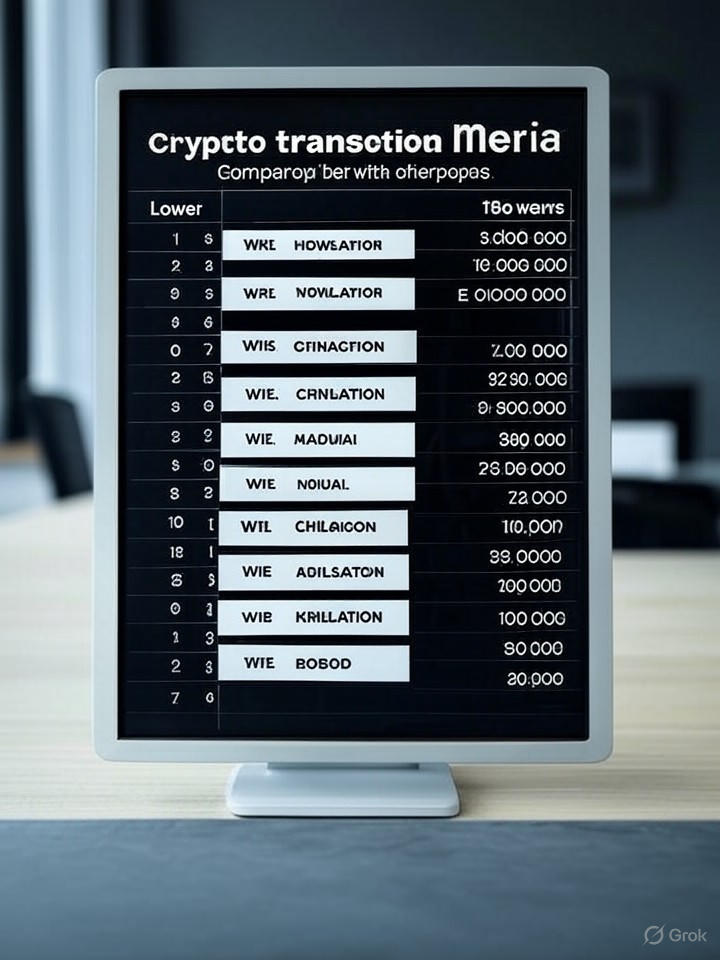 découvrez comment les frais de transaction sur la plateforme crypto meria se comparent à ceux d'autres plateformes, afin de choisir la meilleure option pour vos échanges.