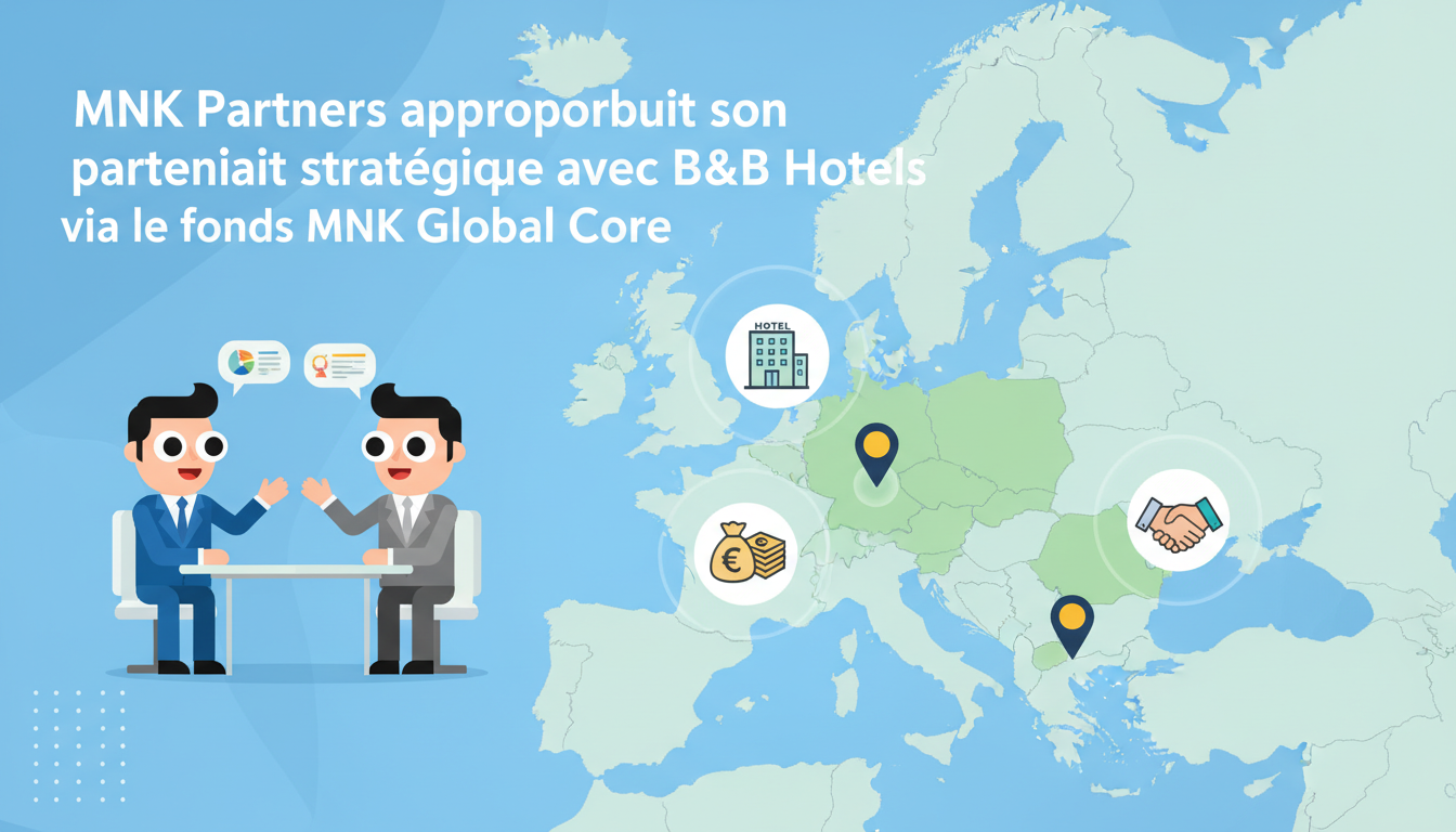 mnk partners renforce son partenariat stratégique avec b&b hotels grâce à son fonds mnk global core, visant à soutenir le développement et la croissance du groupe hôtelier.