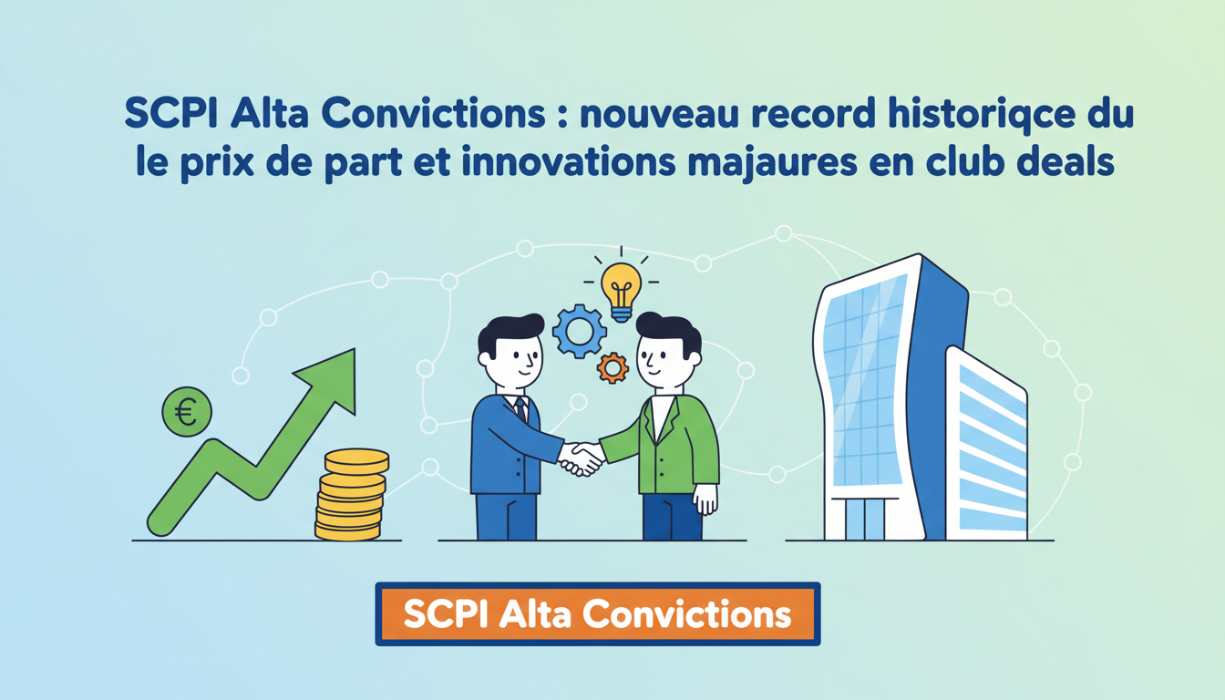 découvrez les performances exceptionnelles de la scpi alta convictions avec un nouveau record historique du prix de la part et des innovations majeures en club deals, offrant des opportunités uniques aux investisseurs.