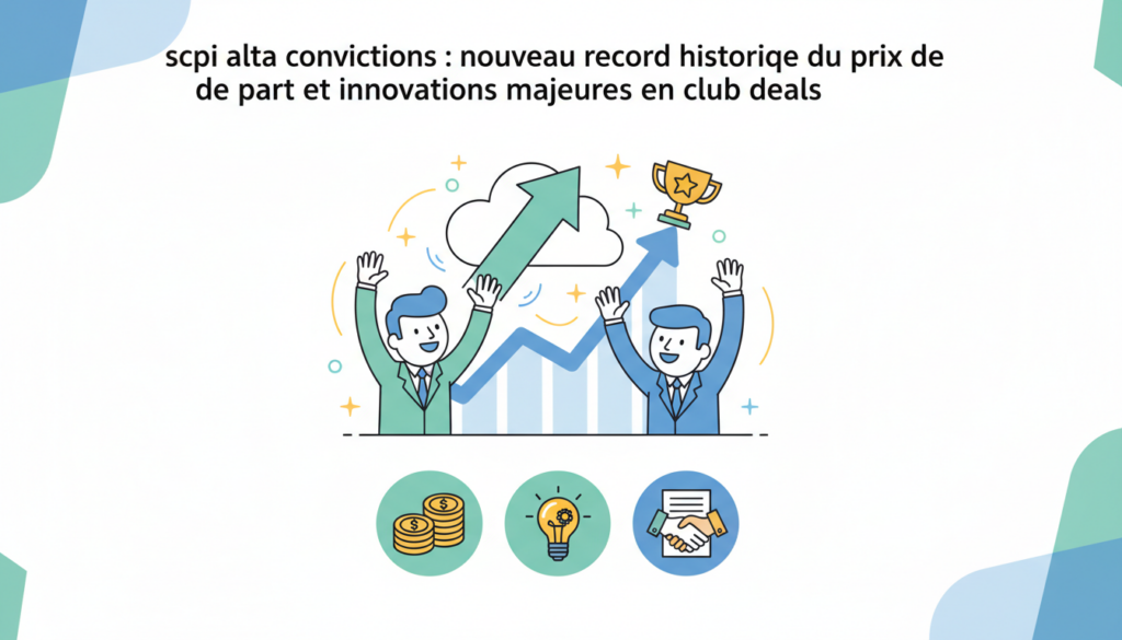 découvrez les performances exceptionnelles de la scpi alta convictions avec un nouveau record historique du prix de la part et des innovations majeures en club deals, offrant des opportunités d'investissement uniques et rentables.
