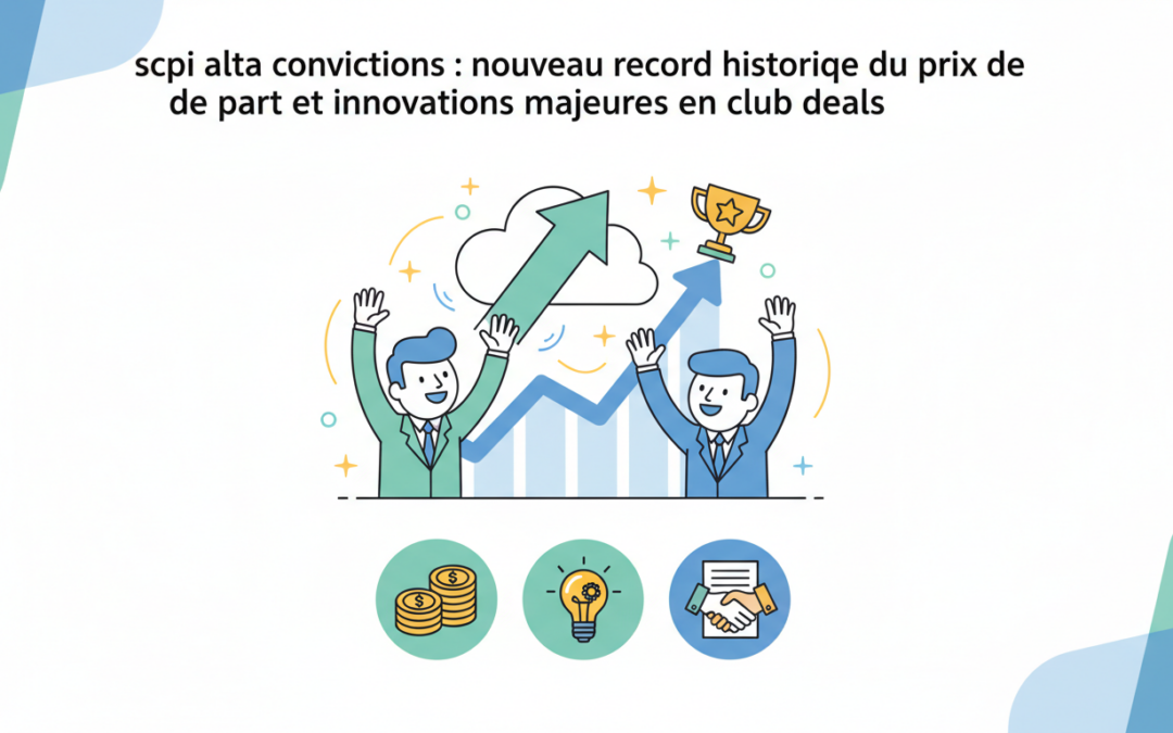 découvrez les performances exceptionnelles de la scpi alta convictions avec un nouveau record historique du prix de la part et des innovations majeures en club deals, offrant des opportunités d'investissement uniques et rentables.