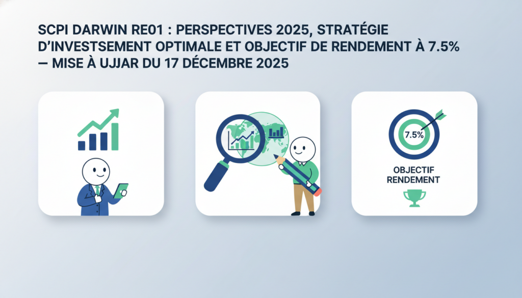découvrez les perspectives 2025 de la scpi darwin re01, sa stratégie d'investissement optimale et son objectif de rendement à 7,5%. mise à jour complète au 17 décembre 2025.