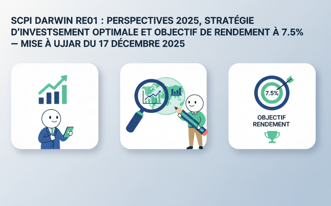 découvrez les perspectives 2025 de la scpi darwin re01, sa stratégie d'investissement optimale et son objectif de rendement à 7,5%. mise à jour complète au 17 décembre 2025.