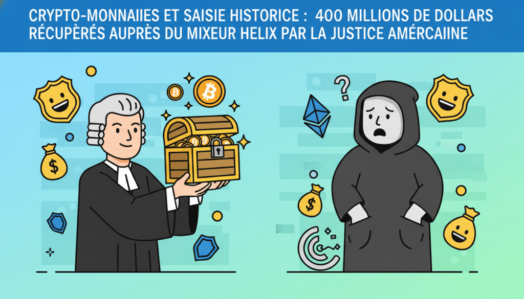 découvrez comment la justice américaine a récupéré 400 millions de dollars en crypto-monnaies grâce à la saisie historique du mixeur helix, une étape majeure dans la lutte contre le blanchiment d'argent.