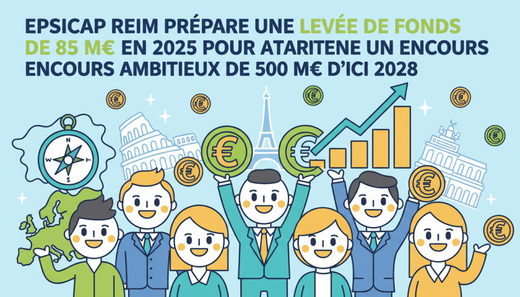 epsicap reim planifie une levée de fonds de 85 m€ en 2025 afin d'atteindre un encours ambitieux de 500 m€ d'ici 2028, renforçant sa position sur le marché immobilier.