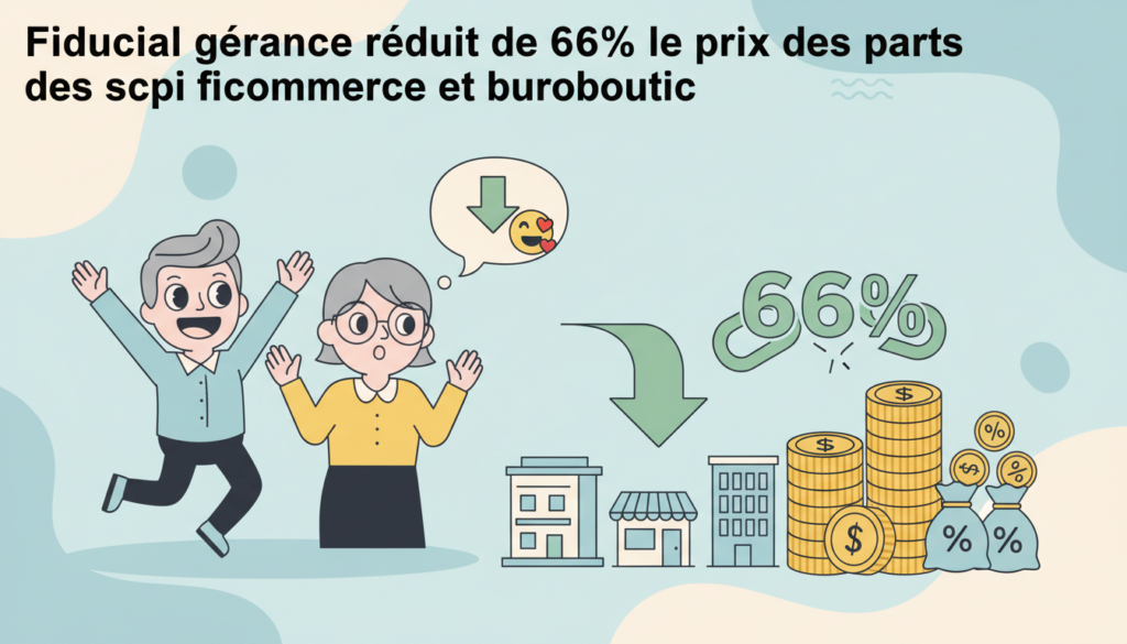 découvrez comment fiducial gérance a réduit de 66% le prix des parts des scpi ficommerce et buroboutic, une opportunité unique pour les investisseurs immobiliers.