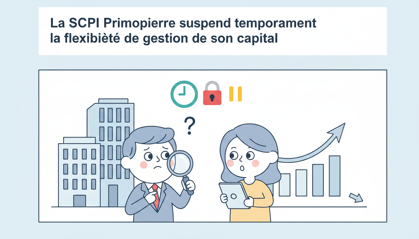 la scpi primopierre annonce une suspension temporaire de la flexibilité de gestion de son capital, impactant les modalités d'investissement et de retrait pour ses investisseurs.