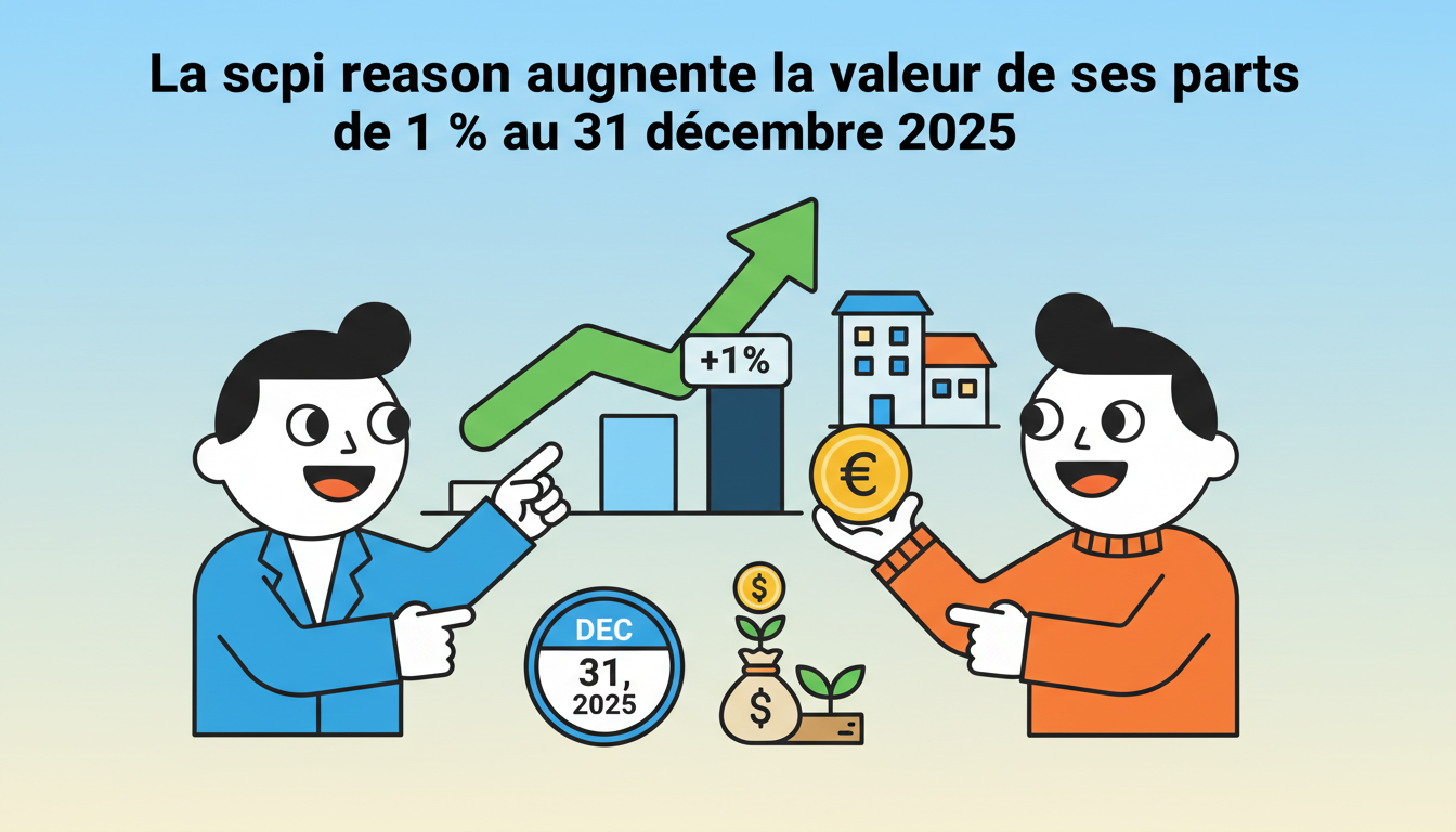 la scpi reason annonce une augmentation de 1 % de la valeur de ses parts au 31 décembre 2025, offrant ainsi un rendement attractif pour ses investisseurs.
