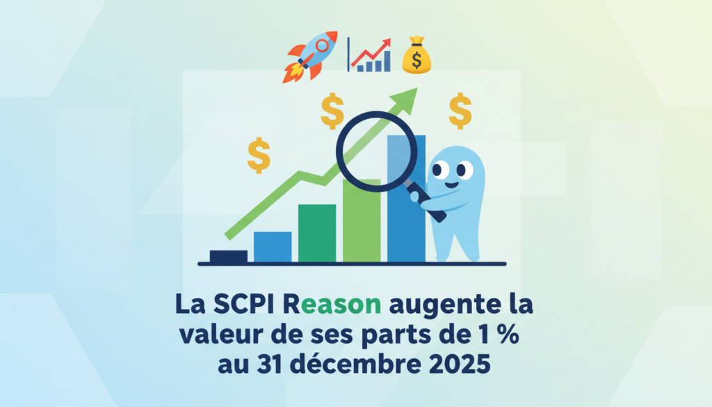 la scpi reason annonce une augmentation de 1 % de la valeur de ses parts au 31 décembre 2025, reflétant une performance solide et un investissement rentable pour ses associés.