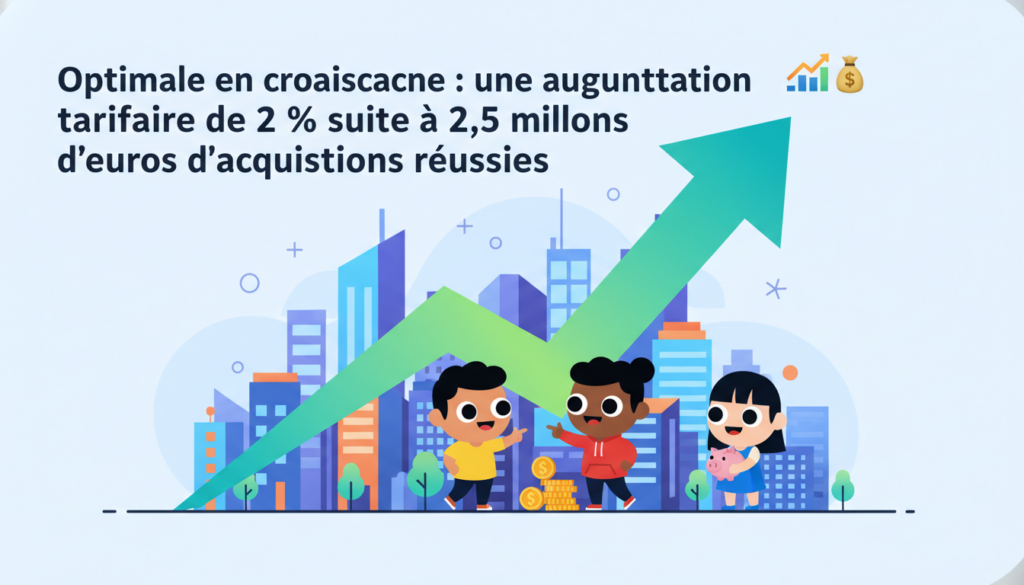 optimale en croissance annonce une hausse tarifaire de 2 % après avoir réalisé avec succès 2,5 millions d'euros d'acquisitions, renforçant ainsi son développement stratégique.
