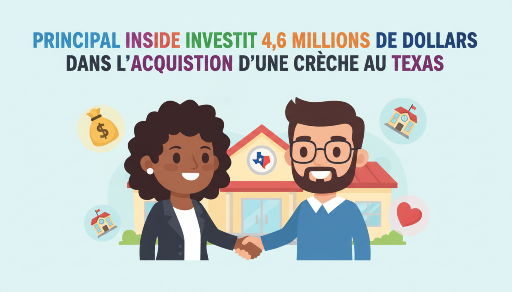 principal inside réalise un investissement de 4,6 millions de dollars pour acquérir une crèche au texas, renforçant ainsi sa présence dans le secteur de la petite enfance.