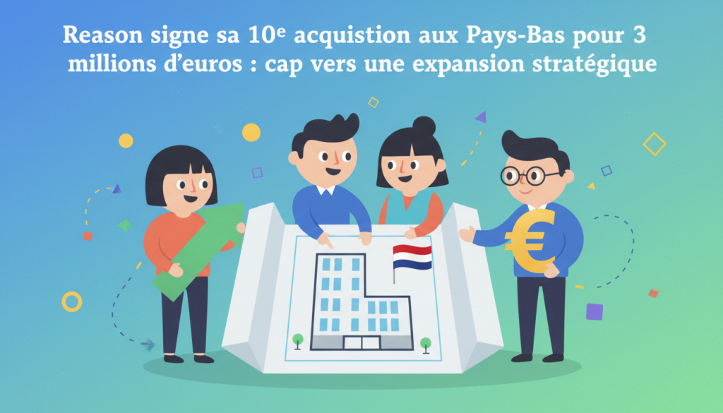 reason réalise sa 10e acquisition aux pays-bas pour 3 millions d’euros, marquant une étape clé dans son expansion stratégique en europe.