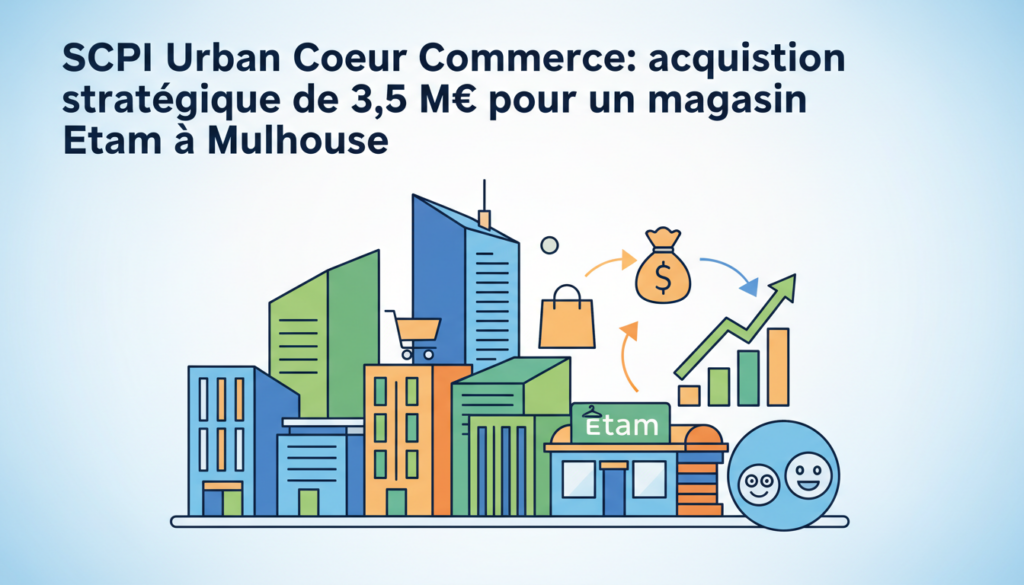 découvrez l'acquisition stratégique de 3,5 m€ par la scpi urban cœur commerce pour un magasin etam à mulhouse, renforçant son portefeuille immobilier commercial.
