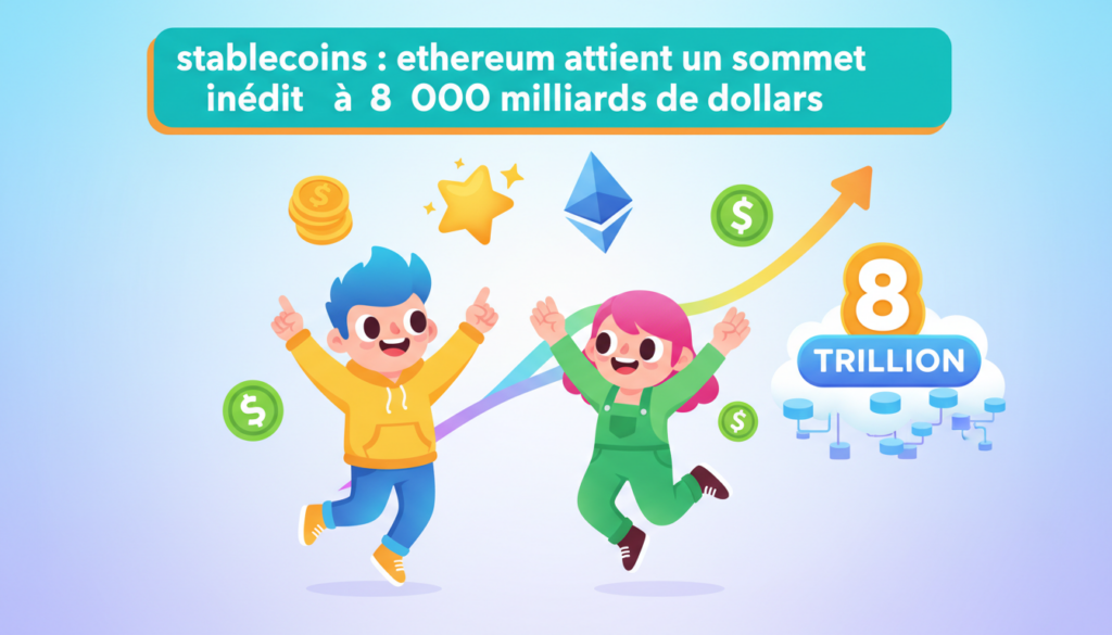 découvrez comment ethereum propulse les stablecoins à un niveau record, atteignant une capitalisation historique de 8 000 milliards de dollars, et ce que cela signifie pour l'avenir de la finance décentralisée.