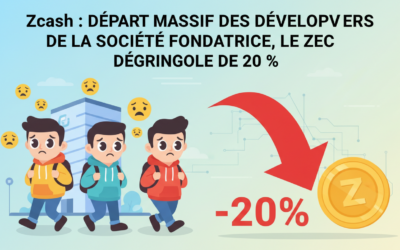 Zcash : Départ massif des développeurs de la société fondatrice, le ZEC dégringole de 20 %