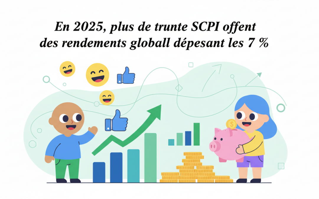 En 2025, plus de trente SCPI offrent des rendements globaux dépassant les 7 %