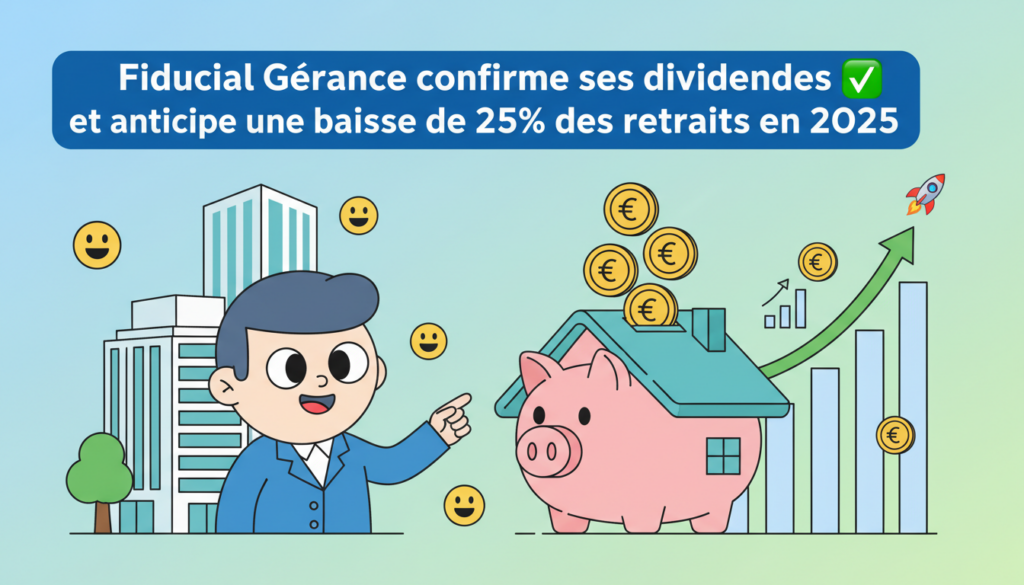 fiducial gérance confirme le versement de ses dividendes tout en prévoyant une baisse de 25% des retraits pour l'année 2025, renforçant ainsi sa stratégie financière.
