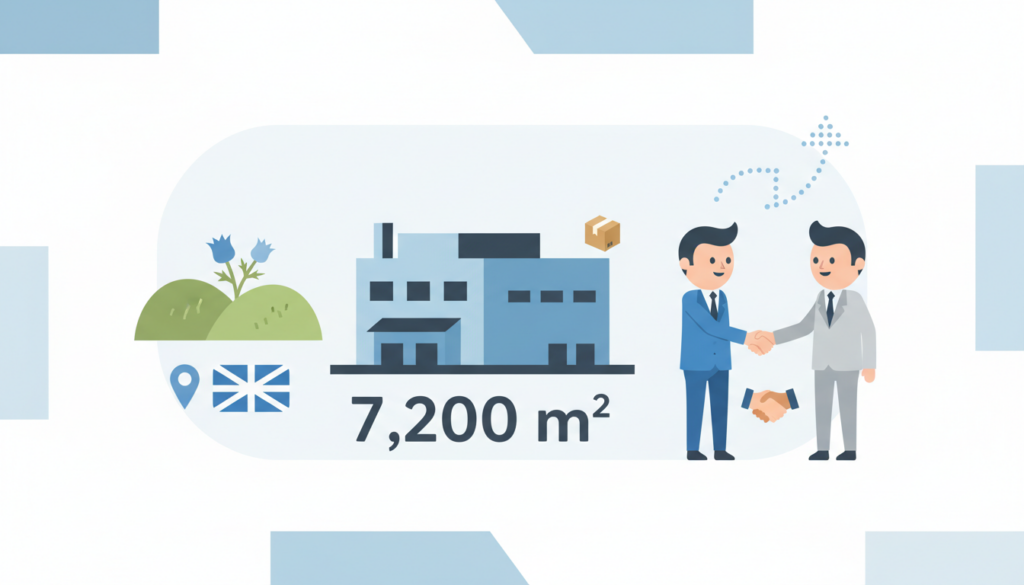 log in étend sa présence en écosse grâce à l'acquisition stratégique d'un site industriel et logistique de 7 200 m², renforçant ses capacités opérationnelles et son développement régional.