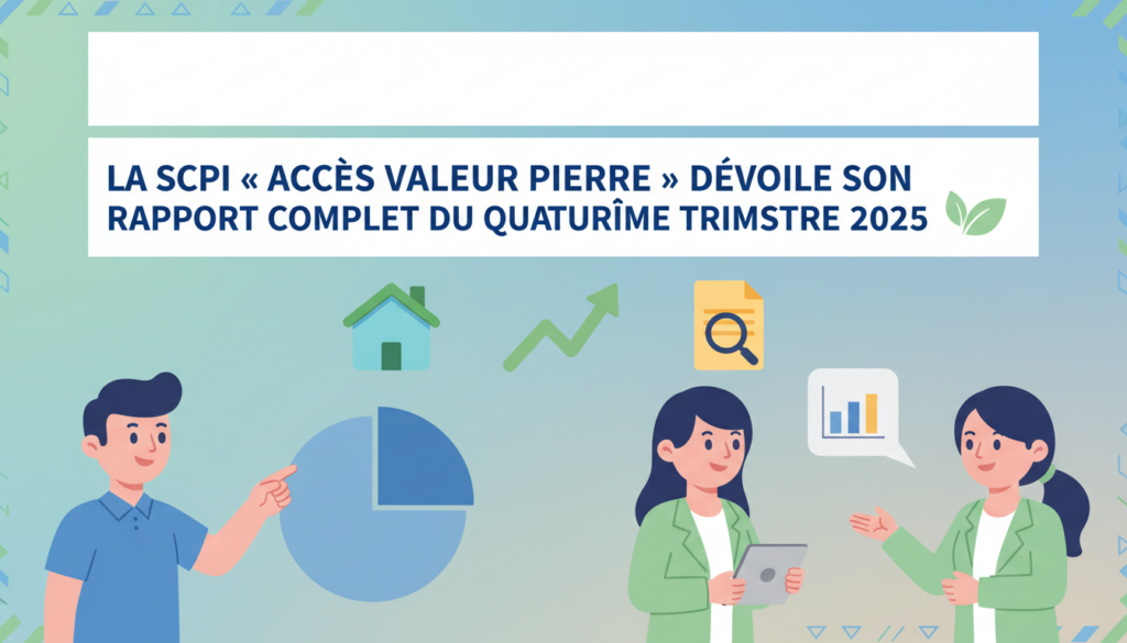 découvrez le rapport complet du quatrième trimestre 2025 de la scpi « accès valeur pierre », avec toutes les informations clés sur ses performances et perspectives.