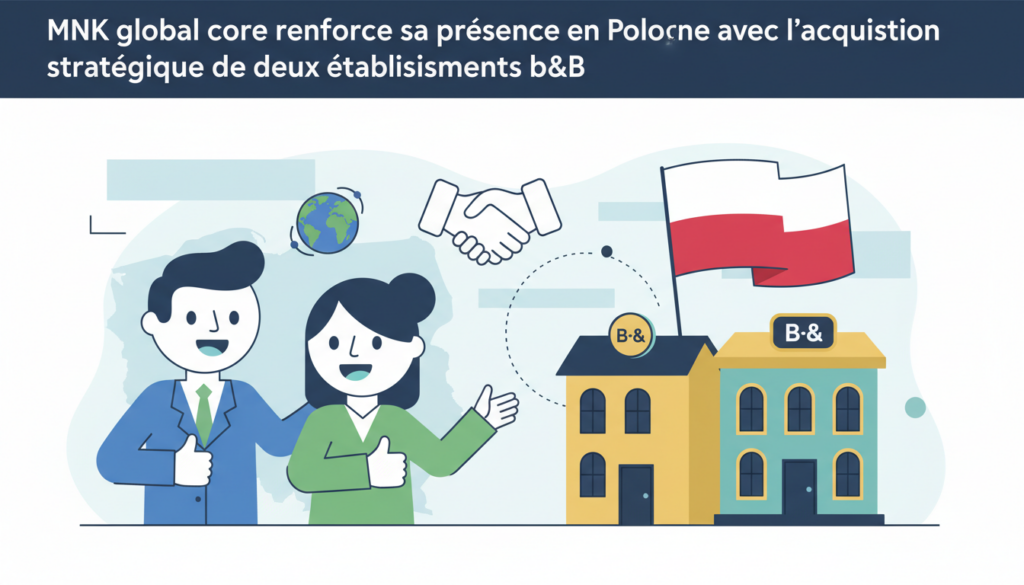 mnk global core étend son empreinte en pologne grâce à l'acquisition stratégique de deux établissements b&b, renforçant ainsi sa position sur le marché hôtelier européen.