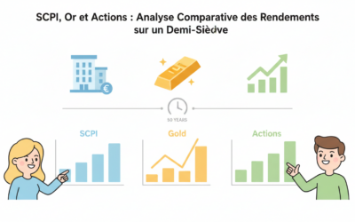 SCPI, Or et Actions : Analyse comparative des rendements sur un demi-siècle