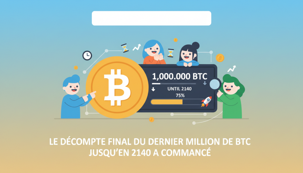 découvrez le décompte final du dernier million de bitcoins (btc) à miner avant l'année 2140, explorez les enjeux et l'impact sur l'avenir de la cryptomonnaie.