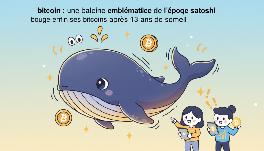 découvrez comment une baleine emblématique de l’époque satoshi a finalement bougé ses bitcoins après 13 ans d’inactivité, marquant un événement rare dans l’univers du bitcoin.