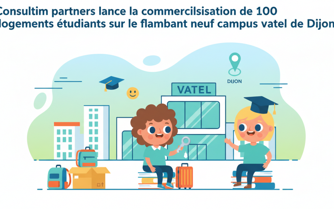 découvrez le nouveau campus vatel de dijon avec consultim partners : lancement de la commercialisation de 100 logements étudiants modernes et confortables, idéalement situés pour une vie étudiante optimale.