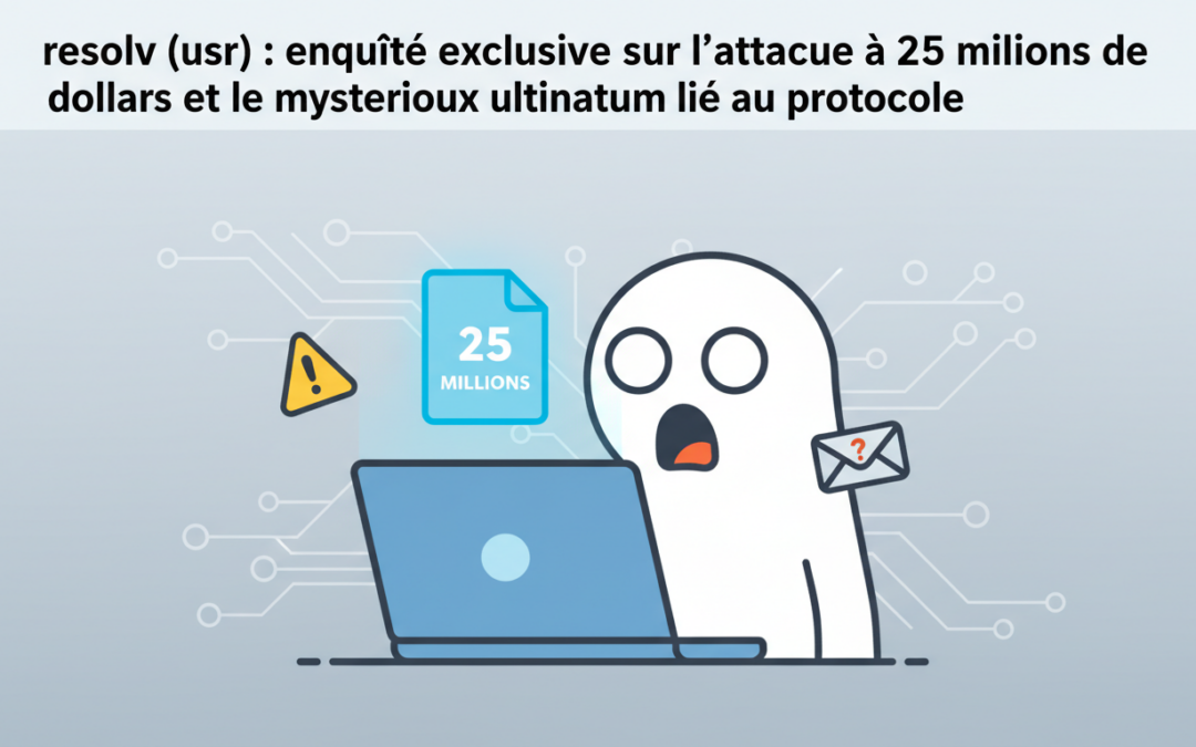 enquête approfondie sur l'attaque spectaculaire de 25 millions de dollars ciblant resolv (usr) et le mystérieux ultimatum entourant ce protocole innovant.