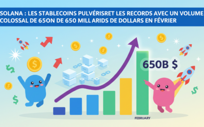 Solana : les stablecoins pulvérisent les records avec un volume colossal de 650 milliards de dollars en février