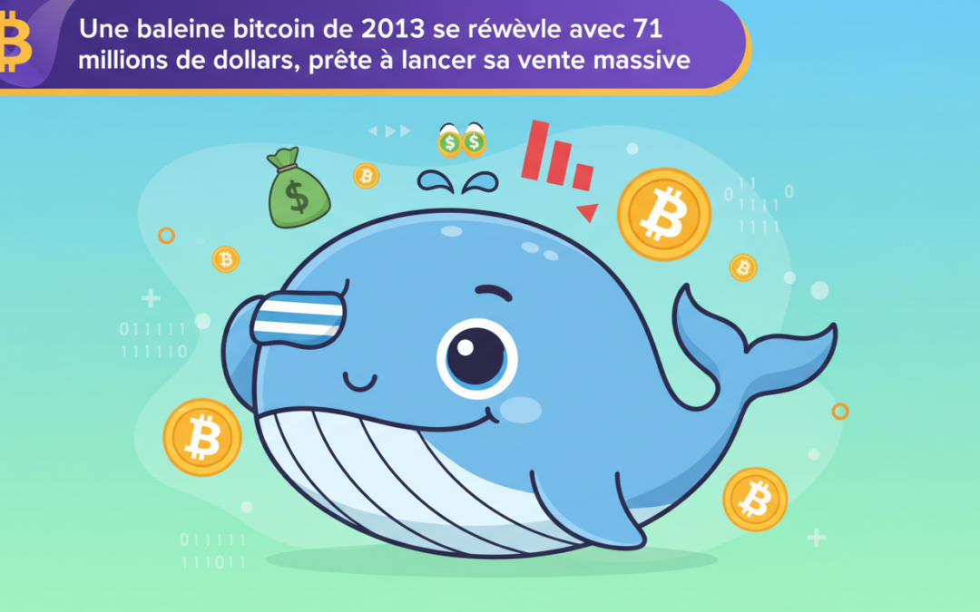 Une baleine Bitcoin de 2013 se réveille avec 71 millions de dollars, prête à lancer sa vente massive