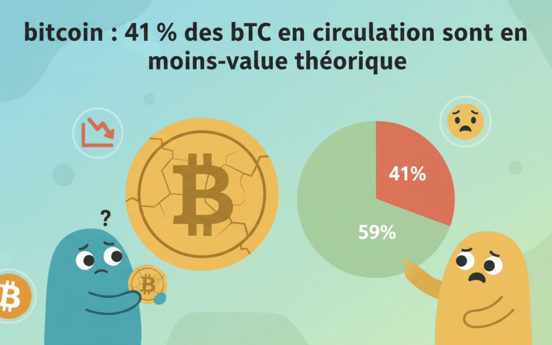 découvrez pourquoi 41 % des bitcoins en circulation sont en moins-value théorique et ce que cela signifie pour les investisseurs et le marché des cryptomonnaies.