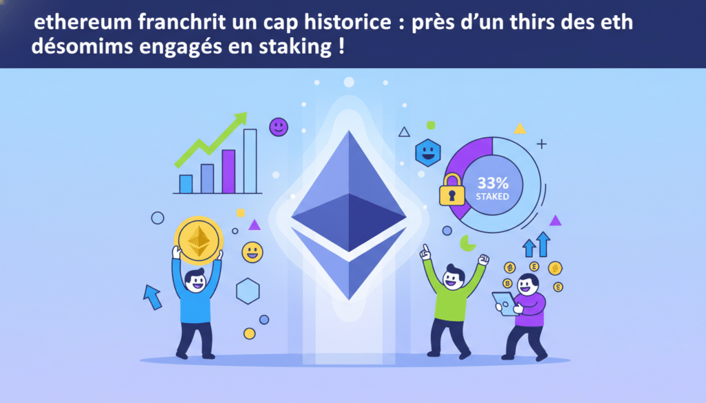 découvrez comment ethereum atteint un nouveau record historique avec près d'un tiers des eth désormais engagés en staking, renforçant la sécurité et la décentralisation du réseau.