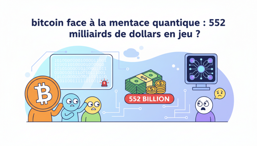 découvrez comment la menace de l'informatique quantique pourrait mettre en péril la sécurité de bitcoin, avec un enjeu colossal de 552 milliards de dollars.