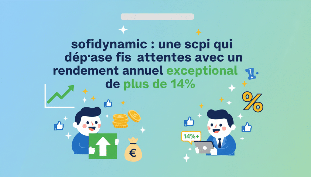 découvrez sofidynamic, la scpi qui surpasse les attentes avec un rendement annuel exceptionnel de plus de 14%, offrant une opportunité d'investissement rentable et sécurisée.
