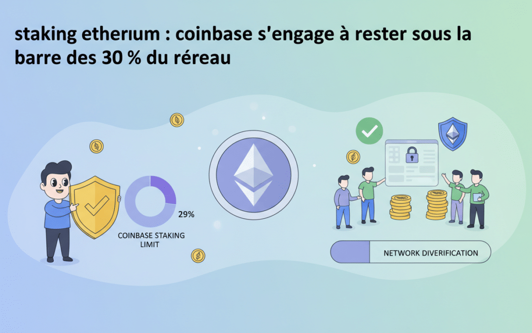 découvrez comment coinbase s'engage à maintenir sa part de staking ethereum en dessous de 30 % du réseau, garantissant ainsi une décentralisation optimale et une sécurité renforcée pour les utilisateurs.