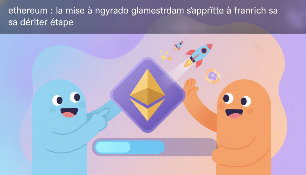 découvrez la dernière étape de la mise à niveau glamsterdam d'ethereum, une évolution majeure qui promet de transformer le réseau pour plus de performance et de sécurité.