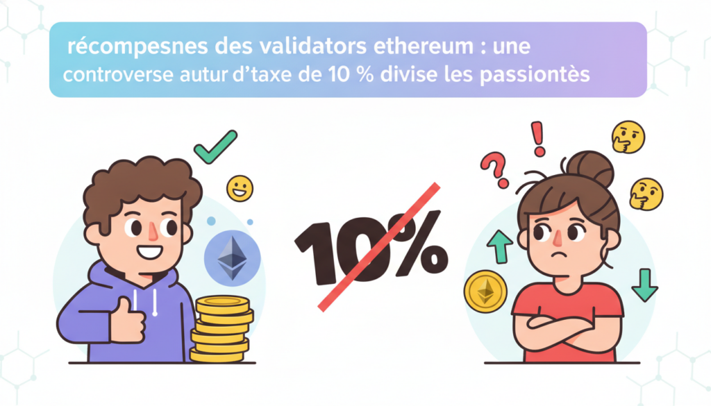 découvrez la controverse autour de la taxe de 10 % sur les récompenses des validateurs ethereum qui divise la communauté des passionnés de la blockchain.