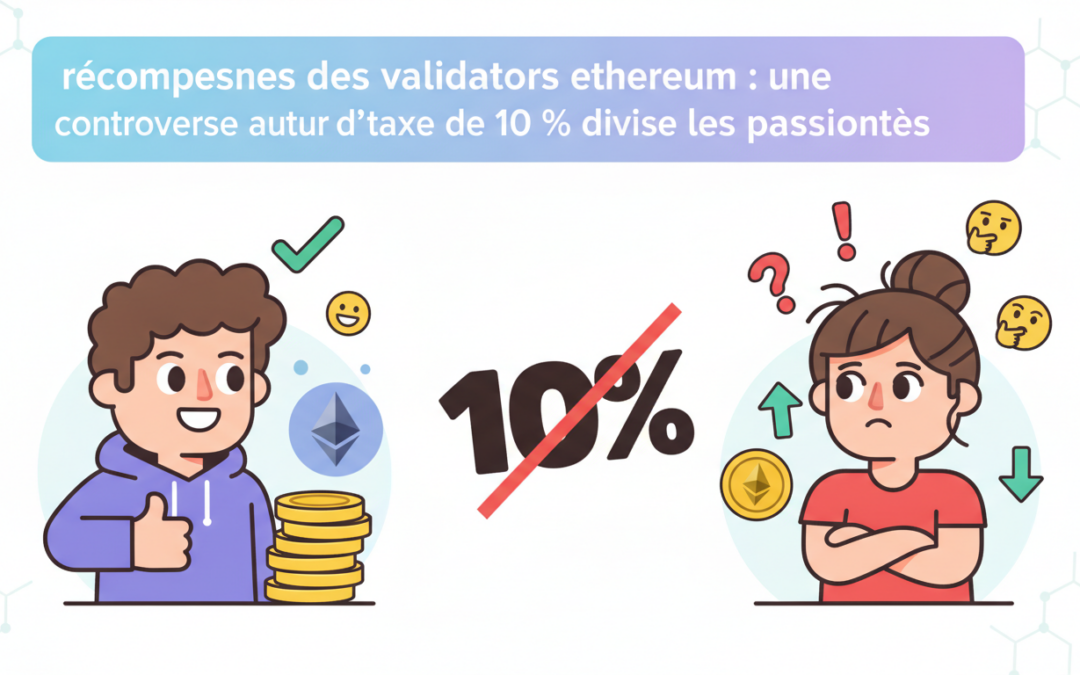 Récompenses des validateurs Ethereum : une controverse autour d&rsquo;une taxe de 10 % divise les passionnés