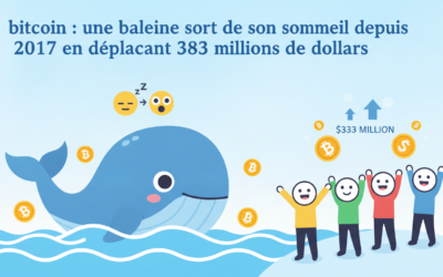 Bitcoin : Une baleine sort de son sommeil depuis 2017 en déplaçant 383 millions de dollars