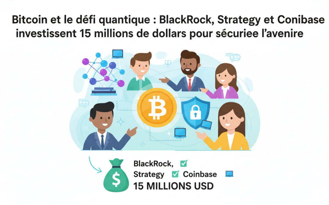découvrez comment blackrock, strategy et coinbase s'unissent pour investir 15 millions de dollars afin de protéger bitcoin contre les menaces quantiques et sécuriser son avenir.
